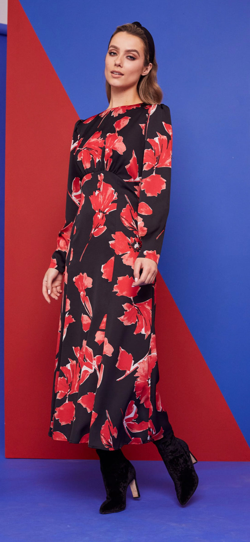 KATE COOPER DRESS STYLE NAW22155 COLOUR RED/BLACK