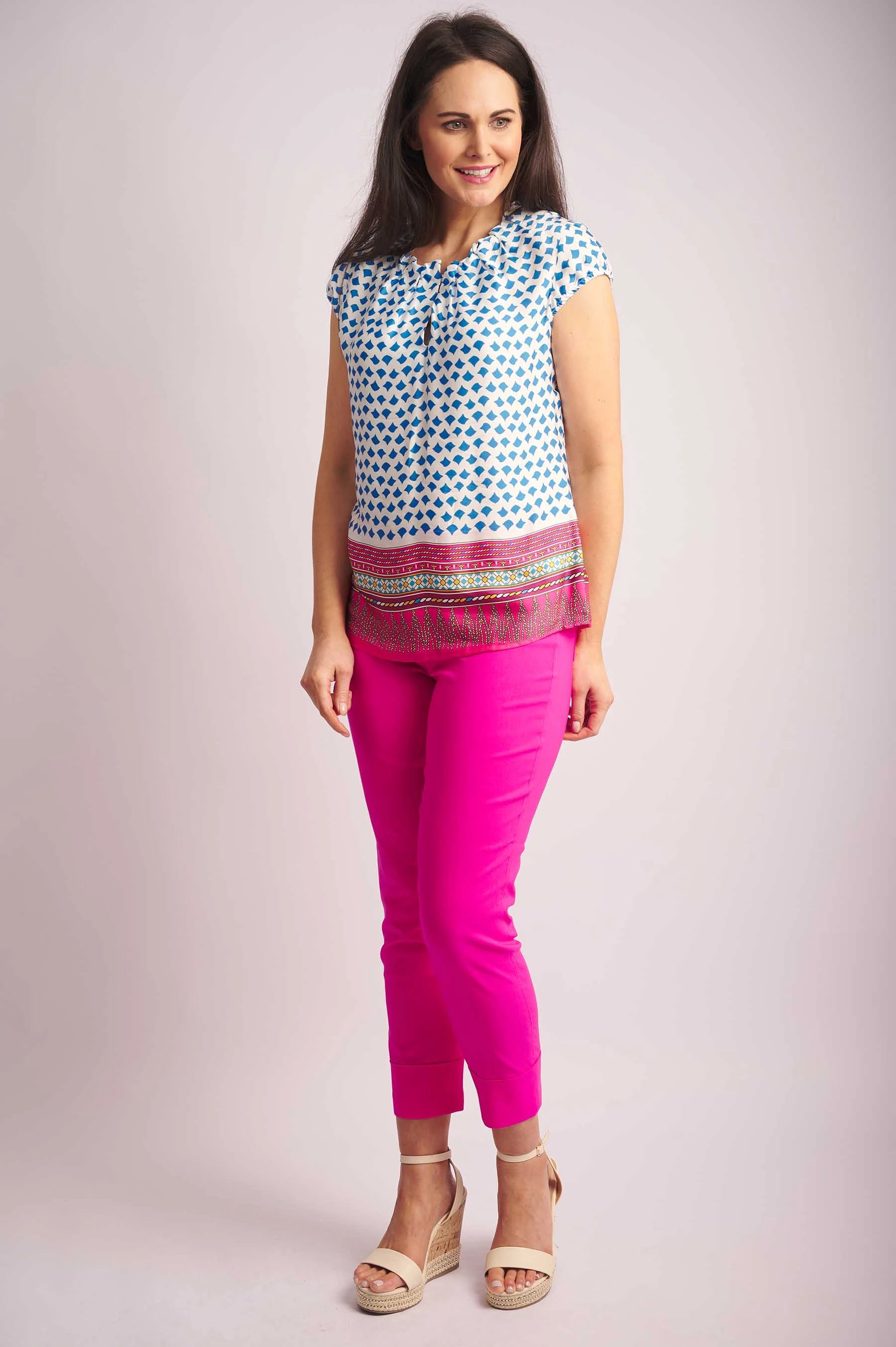 ROBELL TROUSER STYLE BELLA 51568 COLOUR CERISE