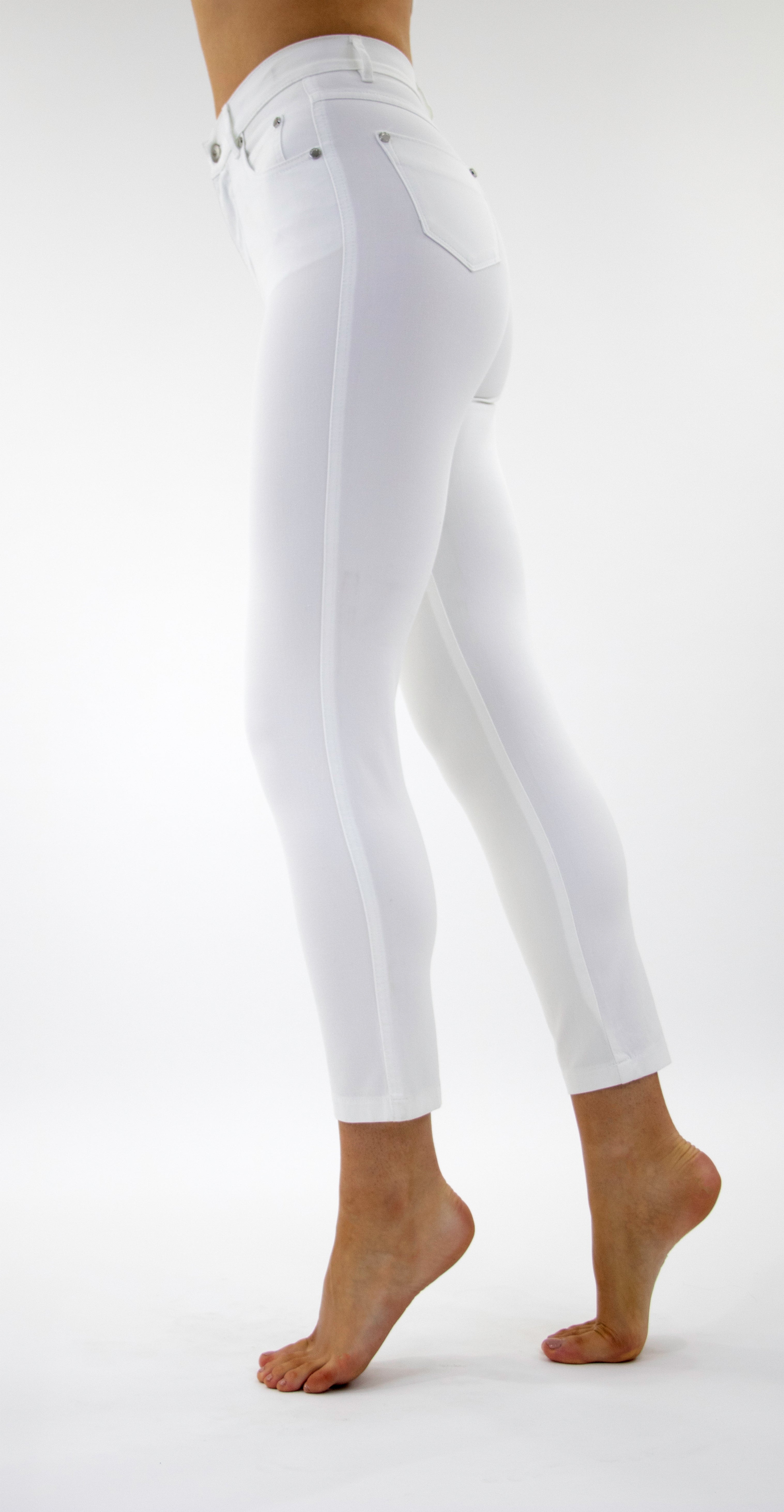 MARBLE COLOUR WHITE (102) 7/8THS SLIM LEG STRETCH JEANS | STYLE 2400