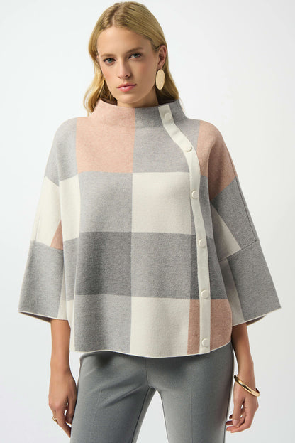 JOSEPH RIBKOFF SWEATER STYLE 243948F25 COLOUR ROSE/MULTI