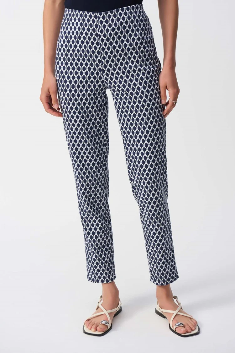 JOSEPH RIBKOFF PANT STYLE 251099 COLOUR BLUE/WHITE