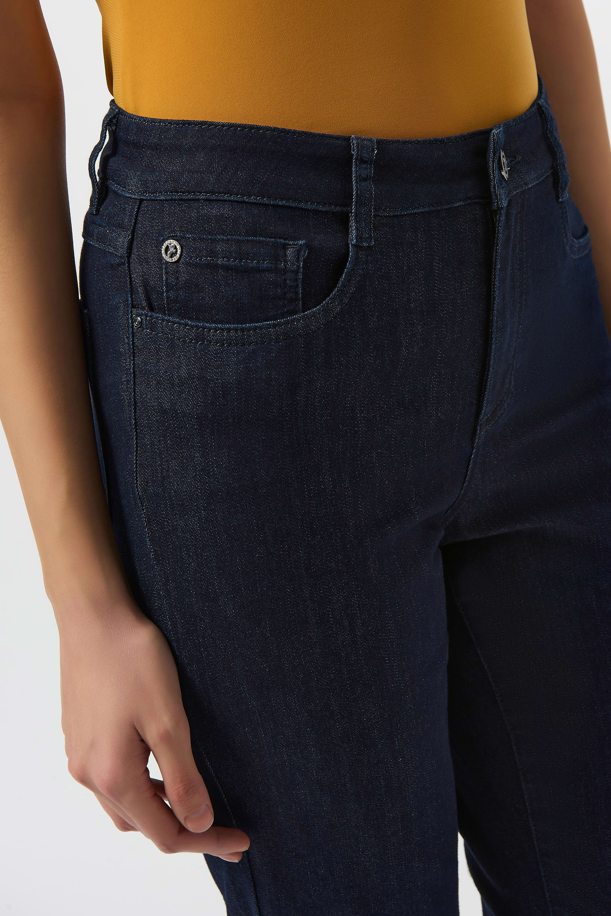 JOSEPH RIBKOFF TROUSERS STYLE 251966F25 COLOUR DARK DENIM BLUE