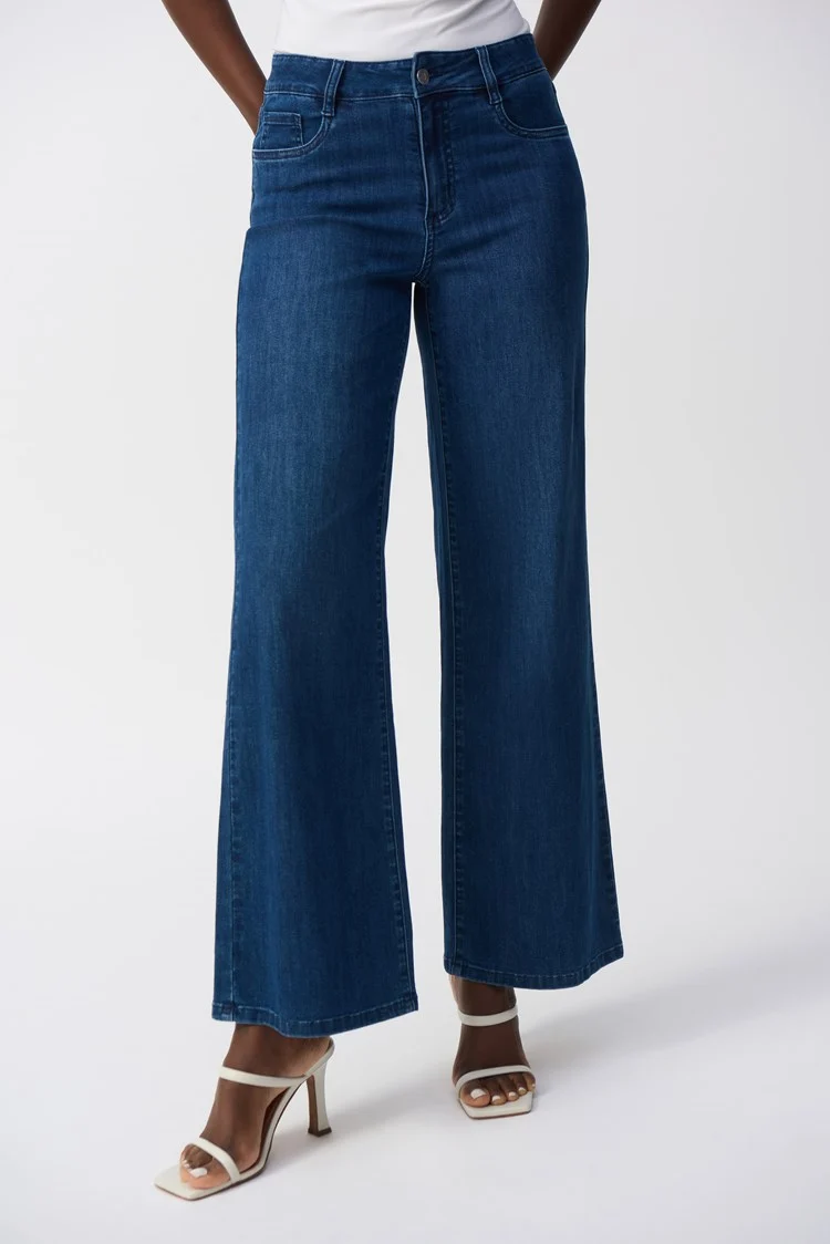 JOSEPH RIBKOFF PANT STYLE 251968 COLOUR DENIM MEDIUM BLUE