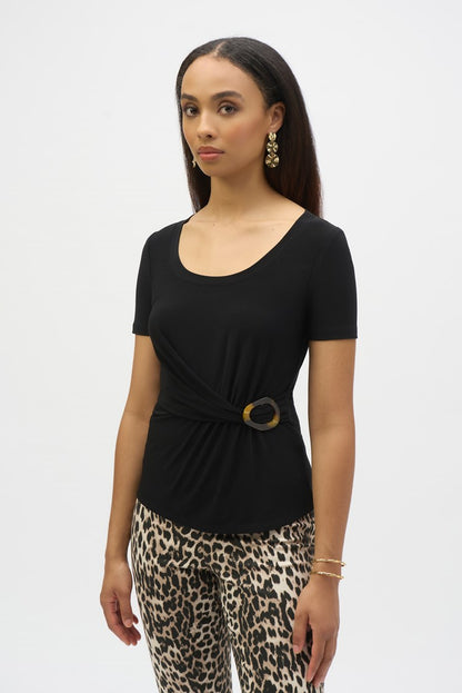 JOSEPH RIBKOFF TOP STYLE 252230 COLOUR BLACK