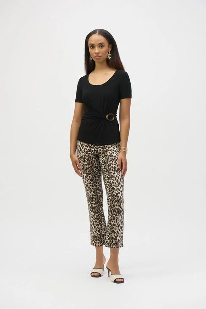 JOSEPH RIBKOFF PANT STYLE 252907 COLOUR BEIGE/BLACK
