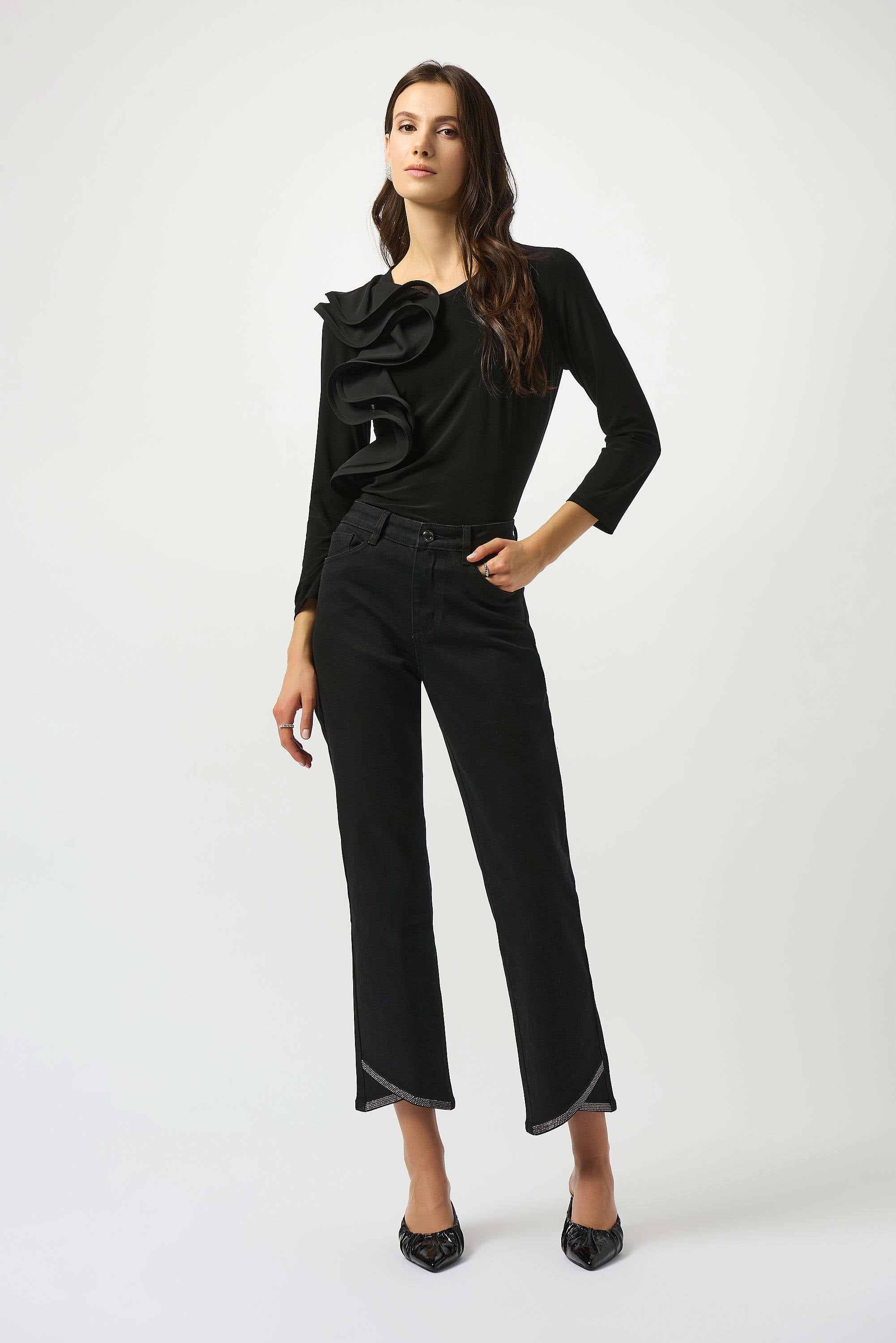 JOSEPH RIBKOFF TOP STYLE 253047 COLOUR BLACK