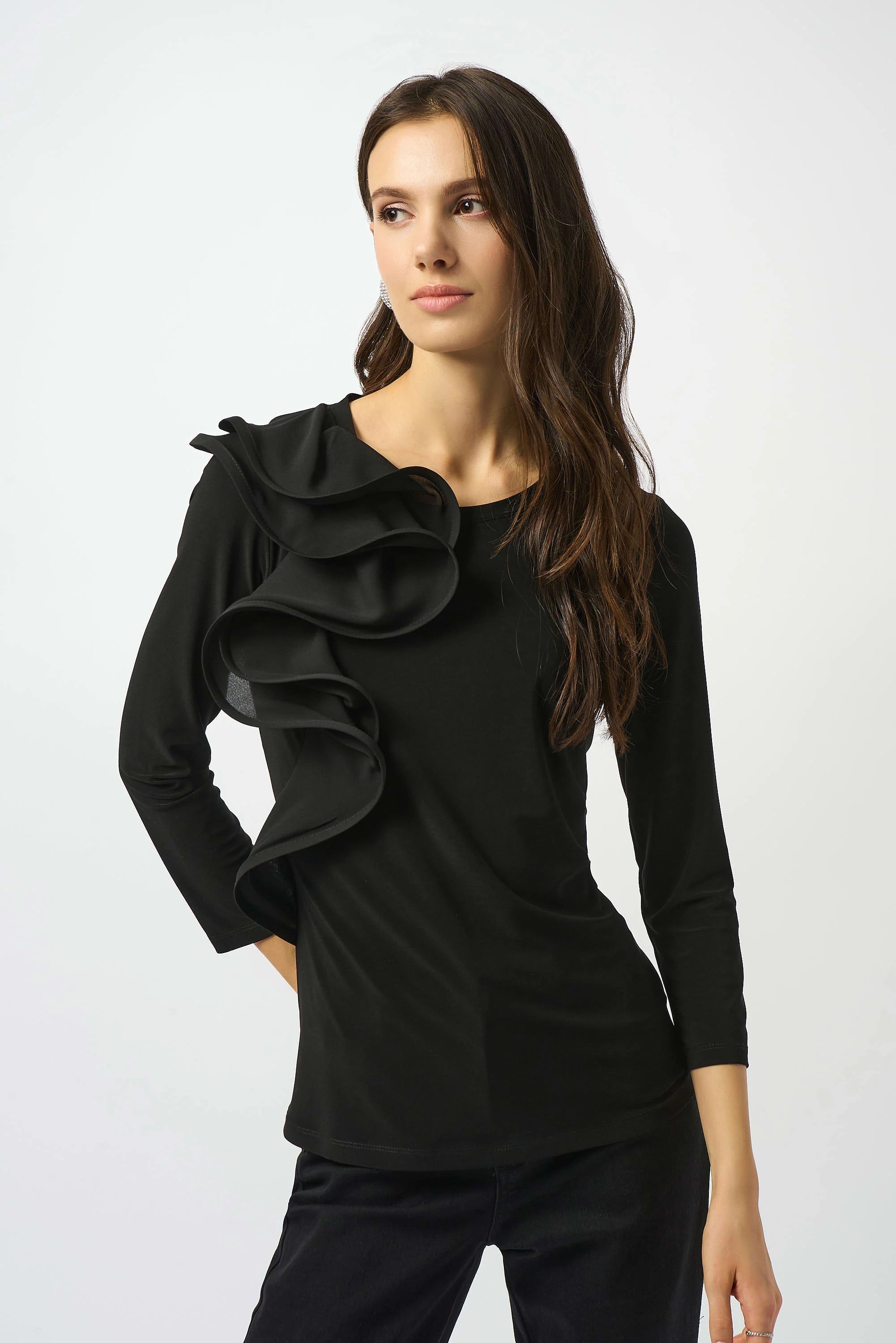 JOSEPH RIBKOFF TOP STYLE 253047 COLOUR BLACK