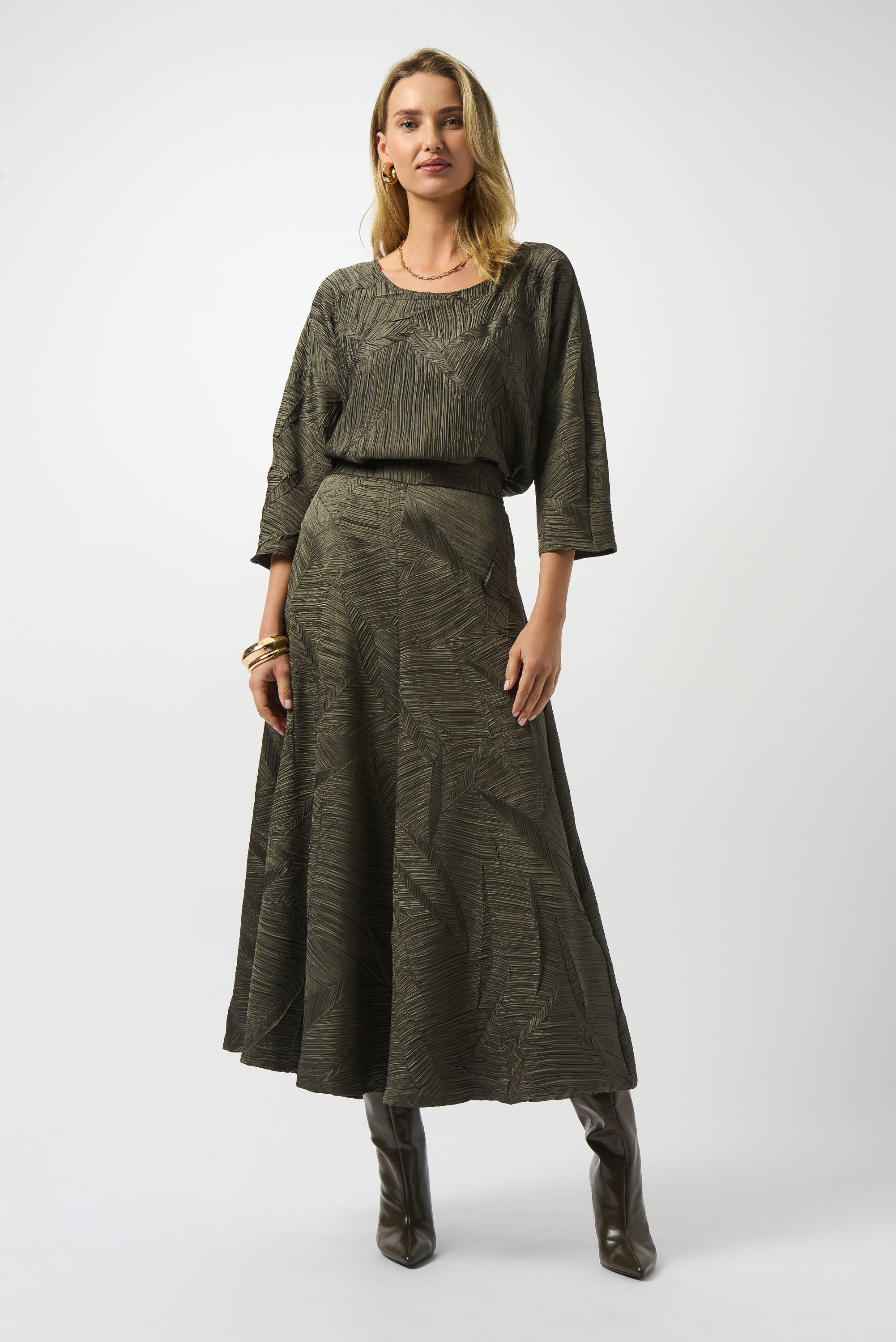 JOSEPH RIBKOFF SKIRT STYLE 253248 COLOUR AVOCADO