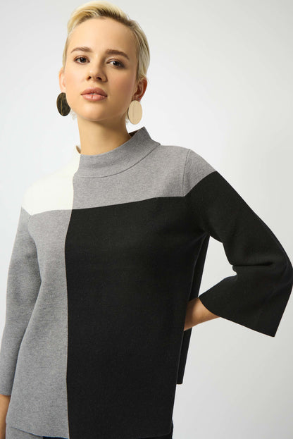JOSEPH RIBKOFF TOP STYLE 253907 COLOUR BLACK/GREY/VANILLA