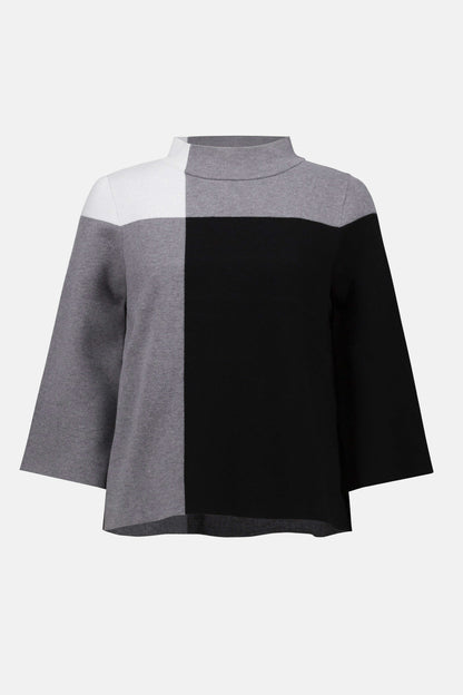 JOSEPH RIBKOFF TOP STYLE 253907 COLOUR BLACK/GREY/VANILLA