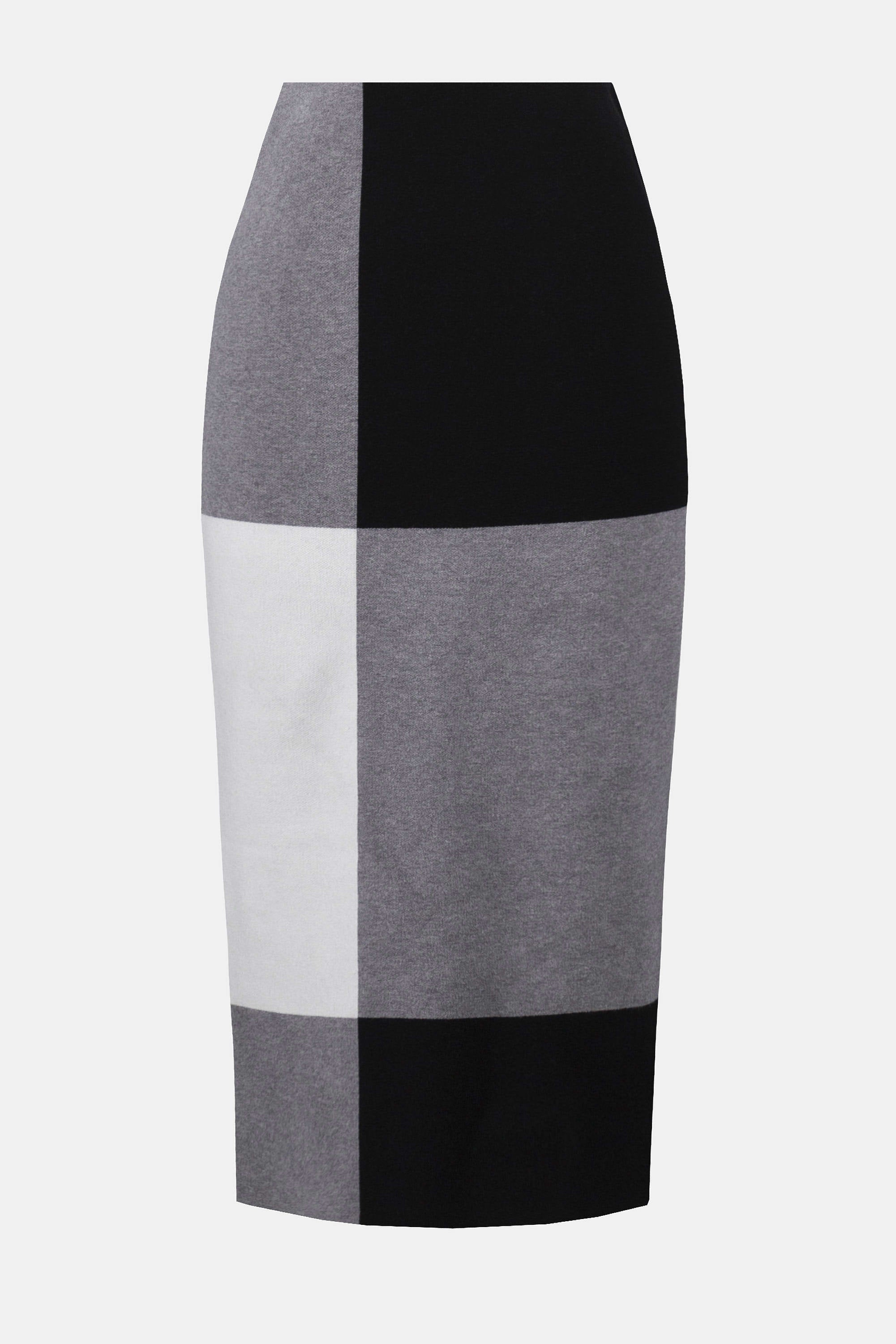 JOSEPH RIBKOFF SKIRT STYLE 253908 COLOUR BLACK/GREY/VANILLA