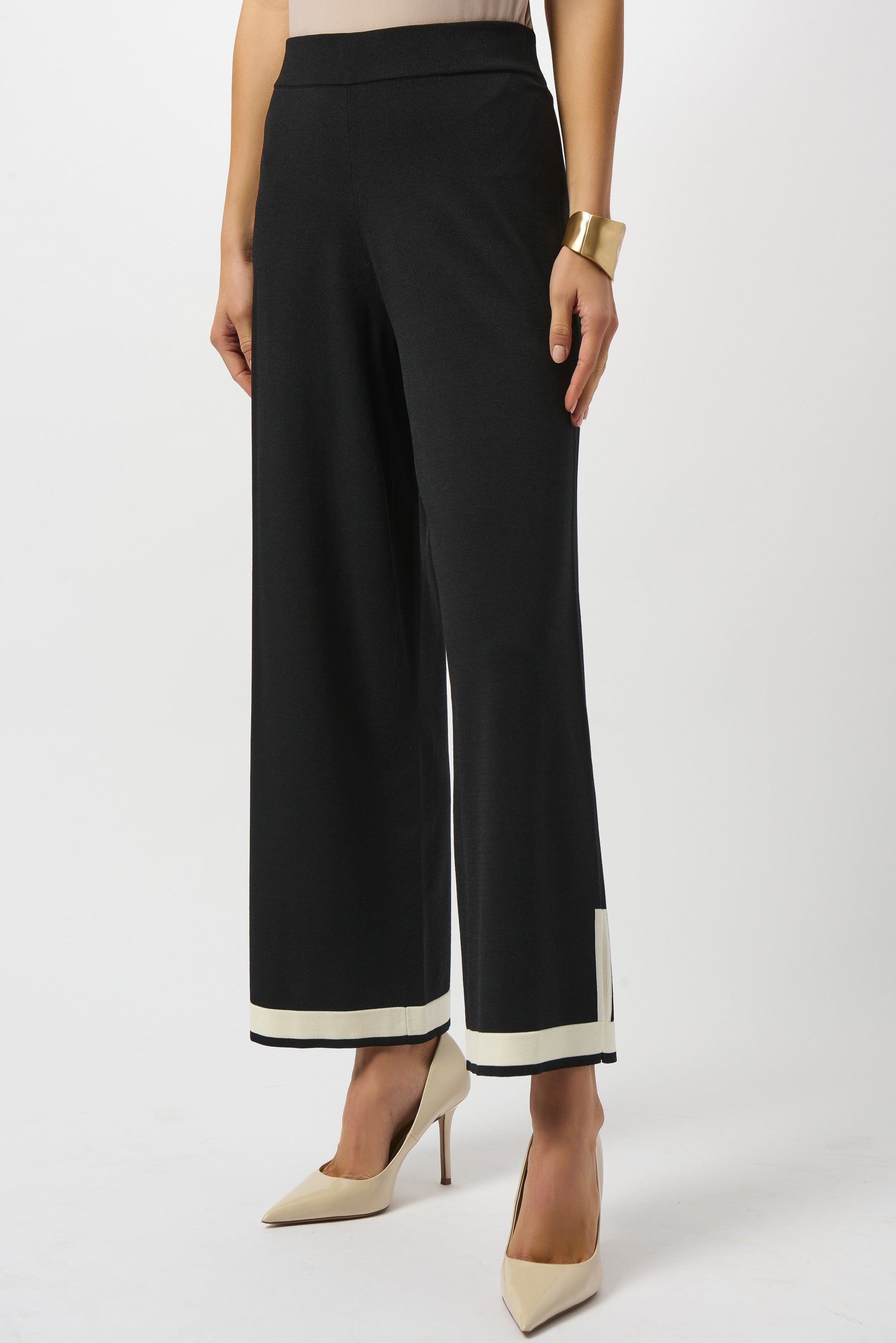 JOSEPH RIBKOFF TROUSERS STYLE 253910 COLOUR BLACK/VANILLA