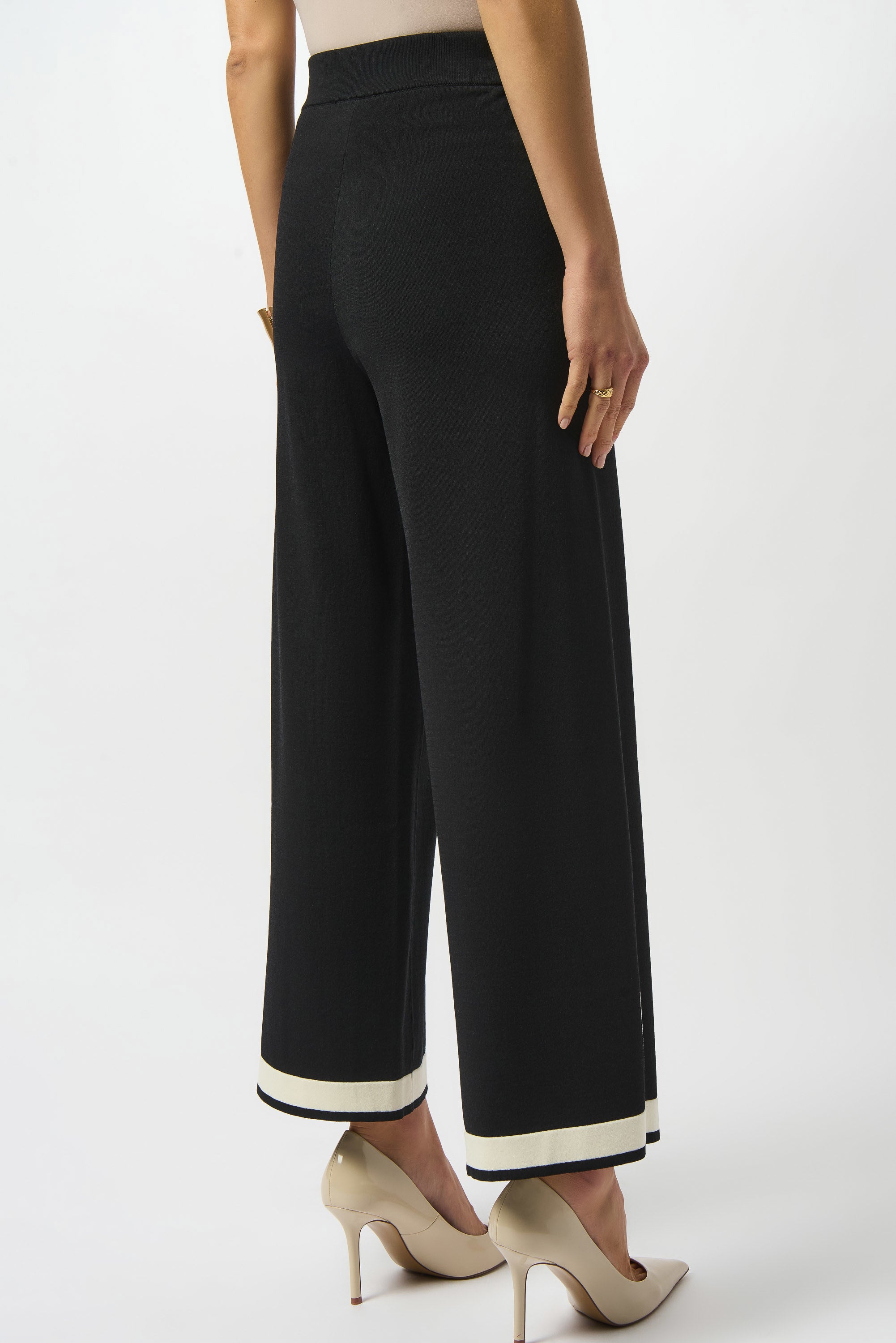 JOSEPH RIBKOFF TROUSERS STYLE 253910 COLOUR BLACK/VANILLA