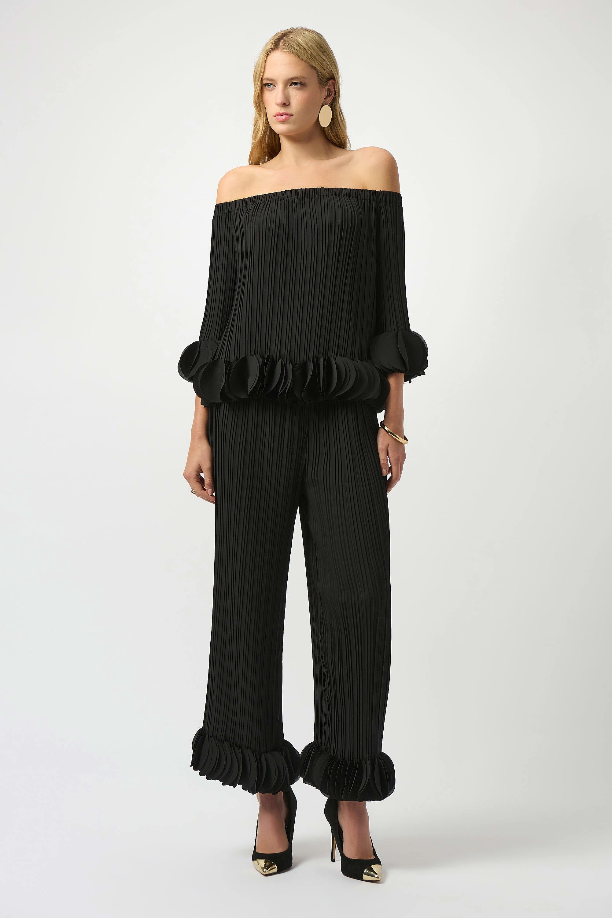 JOSEPH RIBKOFF TROUSERS STYLE 253940 COLOUR BLACK