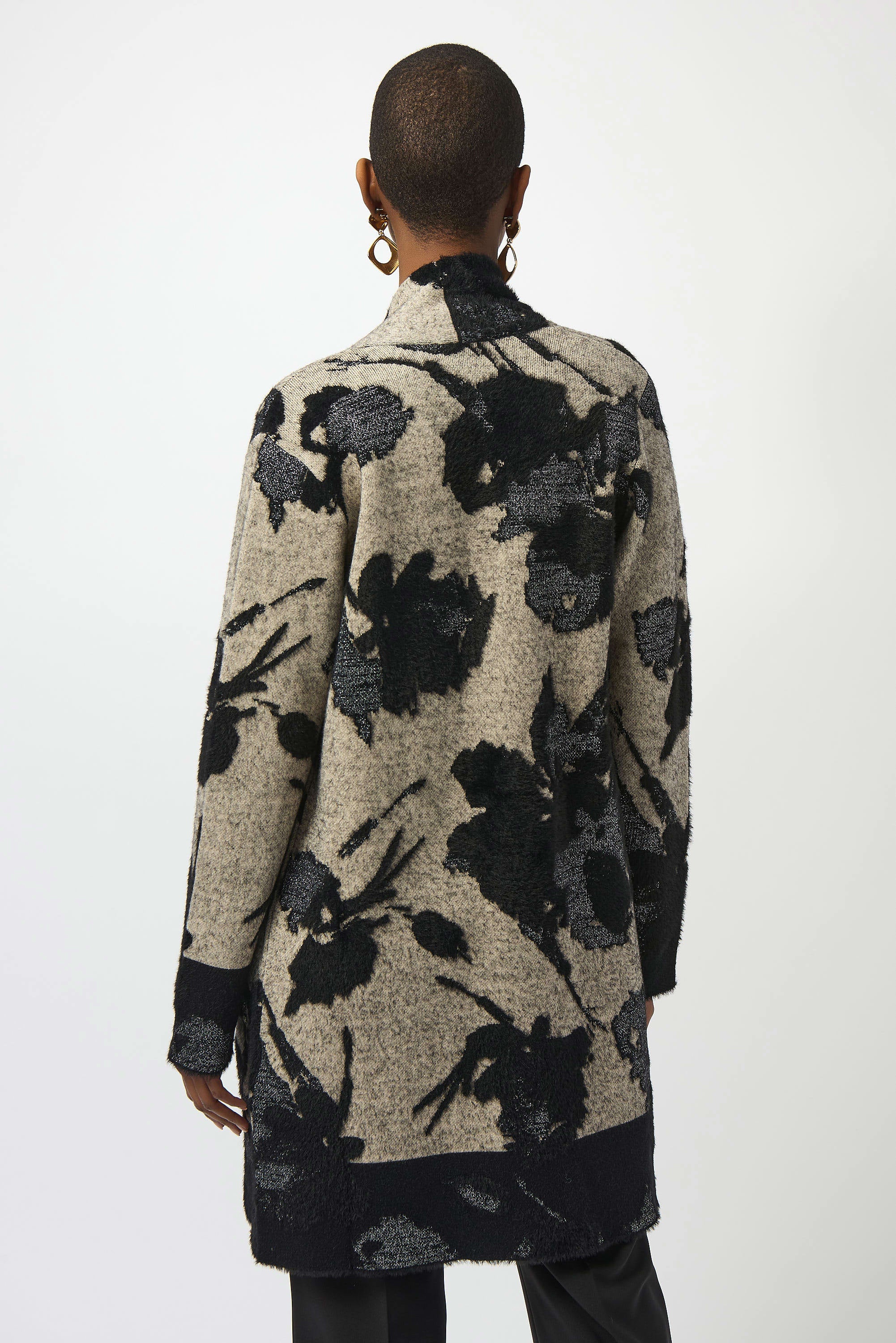 JOSEPH RIBKOFF CARDIGAN STYLE 253956 COLOUR CHAMPAGNE/BLACK