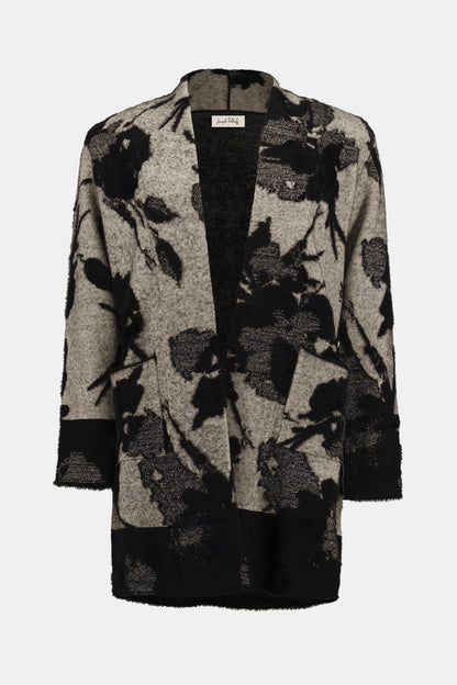 JOSEPH RIBKOFF CARDIGAN STYLE 253956 COLOUR CHAMPAGNE/BLACK