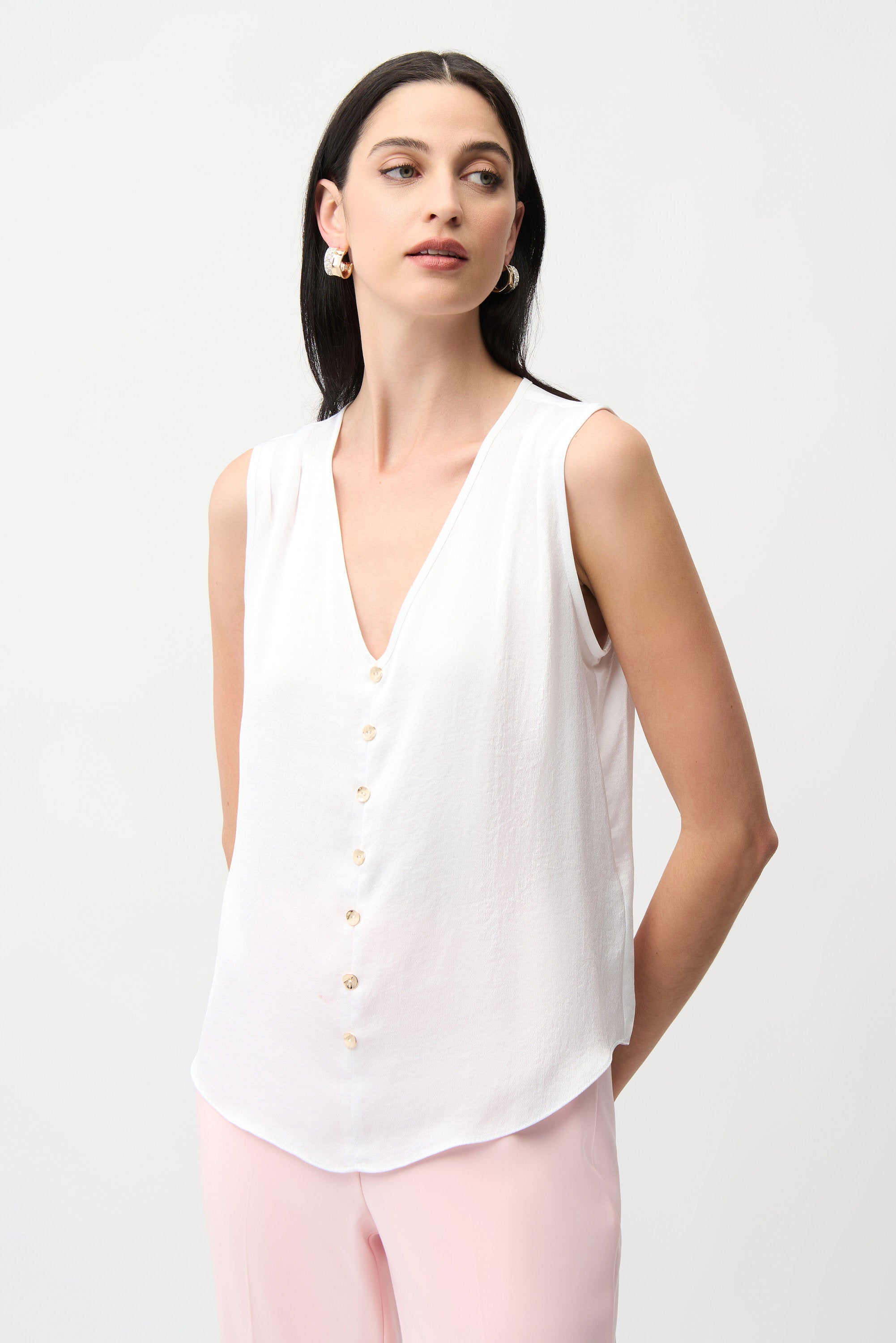 JOSEPH RIBKOFF TOP STYLE 261249 COLOUR VANILLA