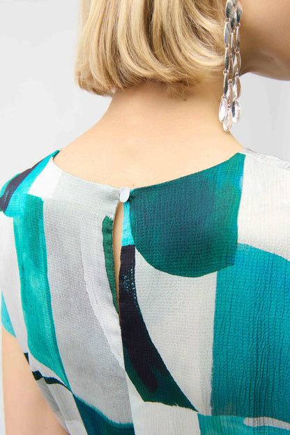 JOSEPH RIBKOFF DRESS STYLE 261251 COLOUR GREEN/MULTI