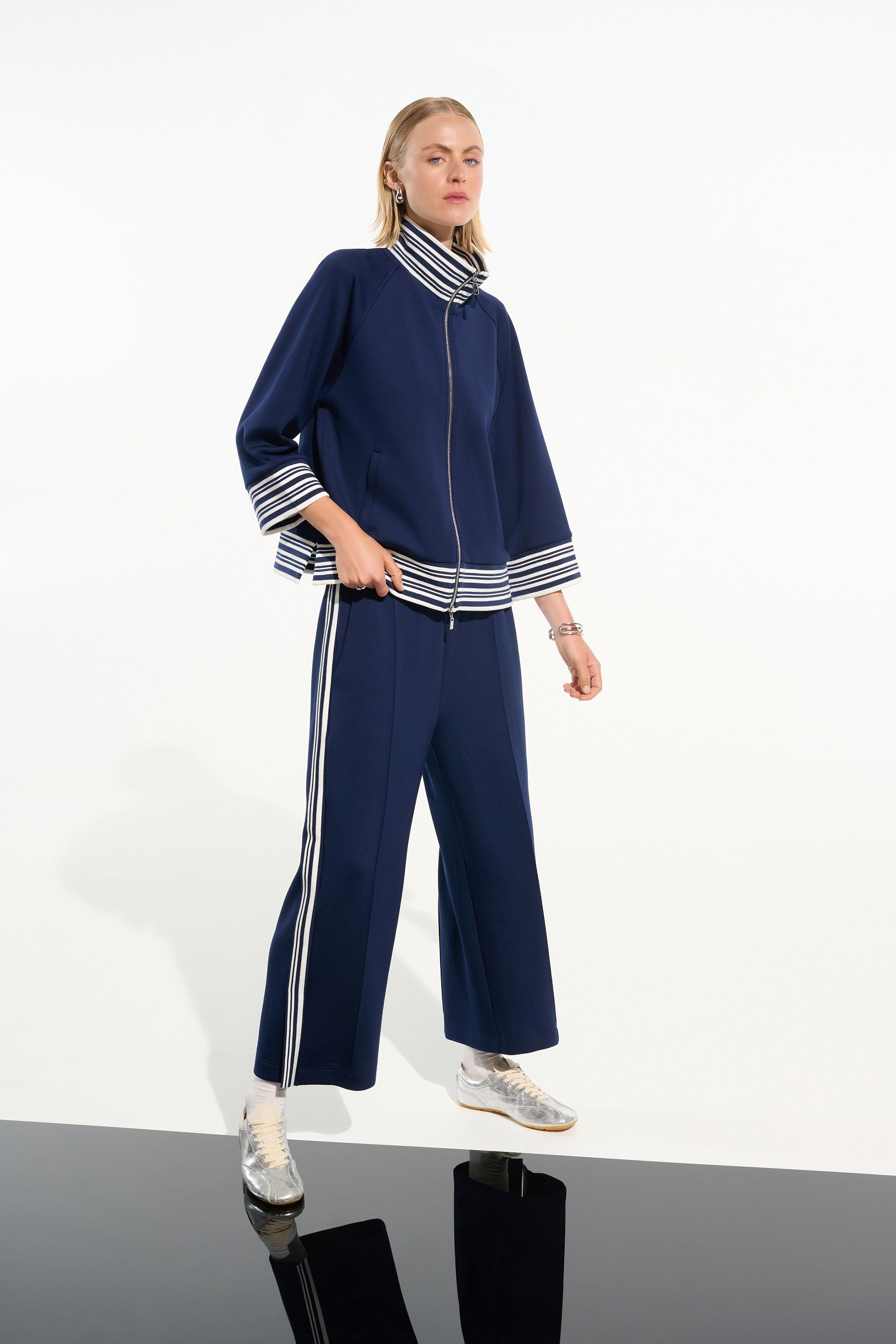 JOSEPH RIBKOFF JACKET STYLE 261617 COLOUR INDIGO/VANILLA