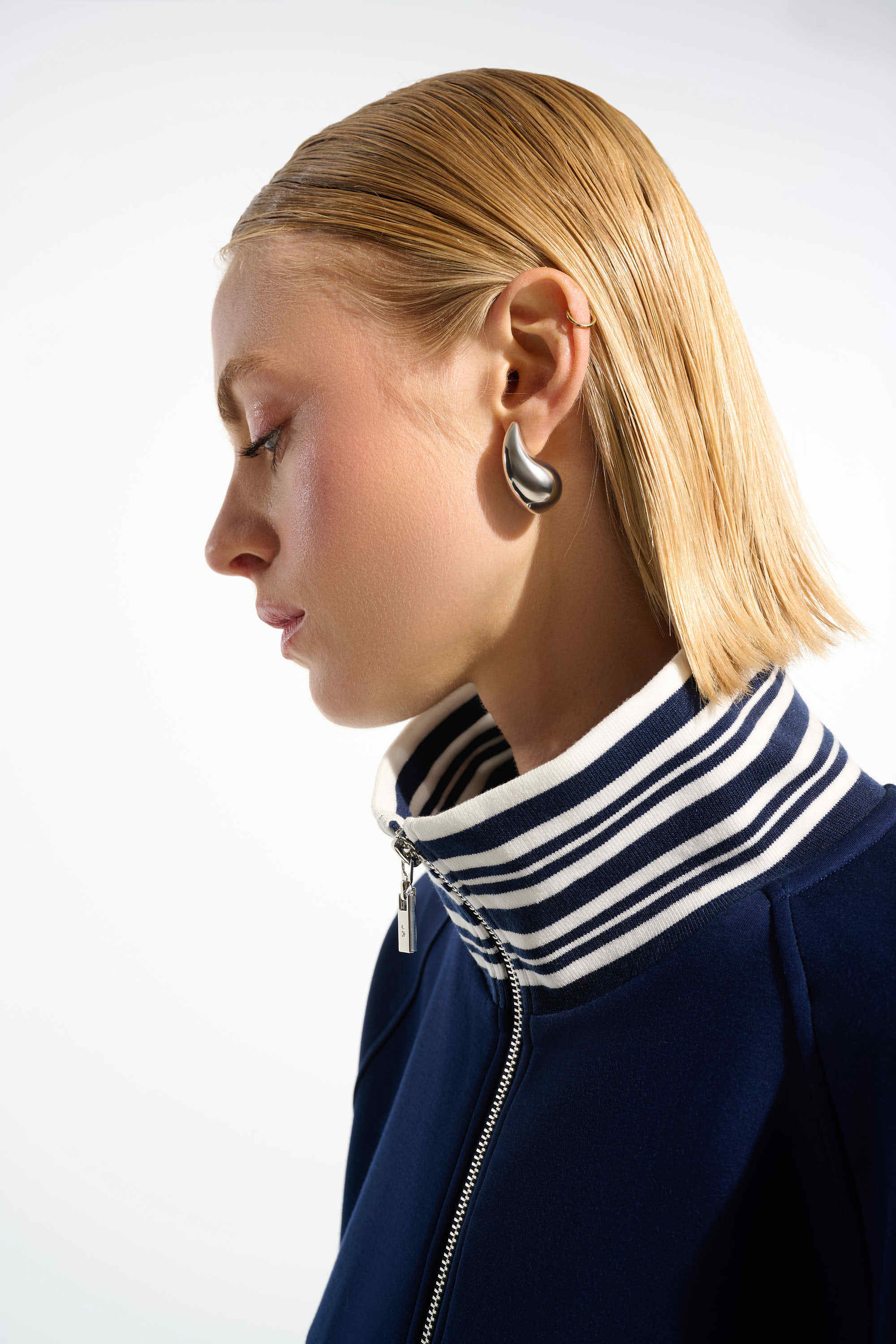 JOSEPH RIBKOFF JACKET STYLE 261617 COLOUR INDIGO/VANILLA