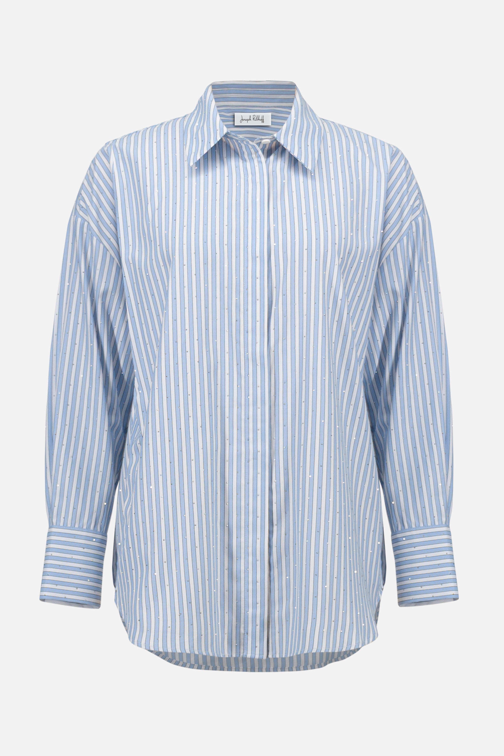JOSEPH RIBKOFF BLOUSE STYLE 261931 COLOUR BLUE/VANILLA