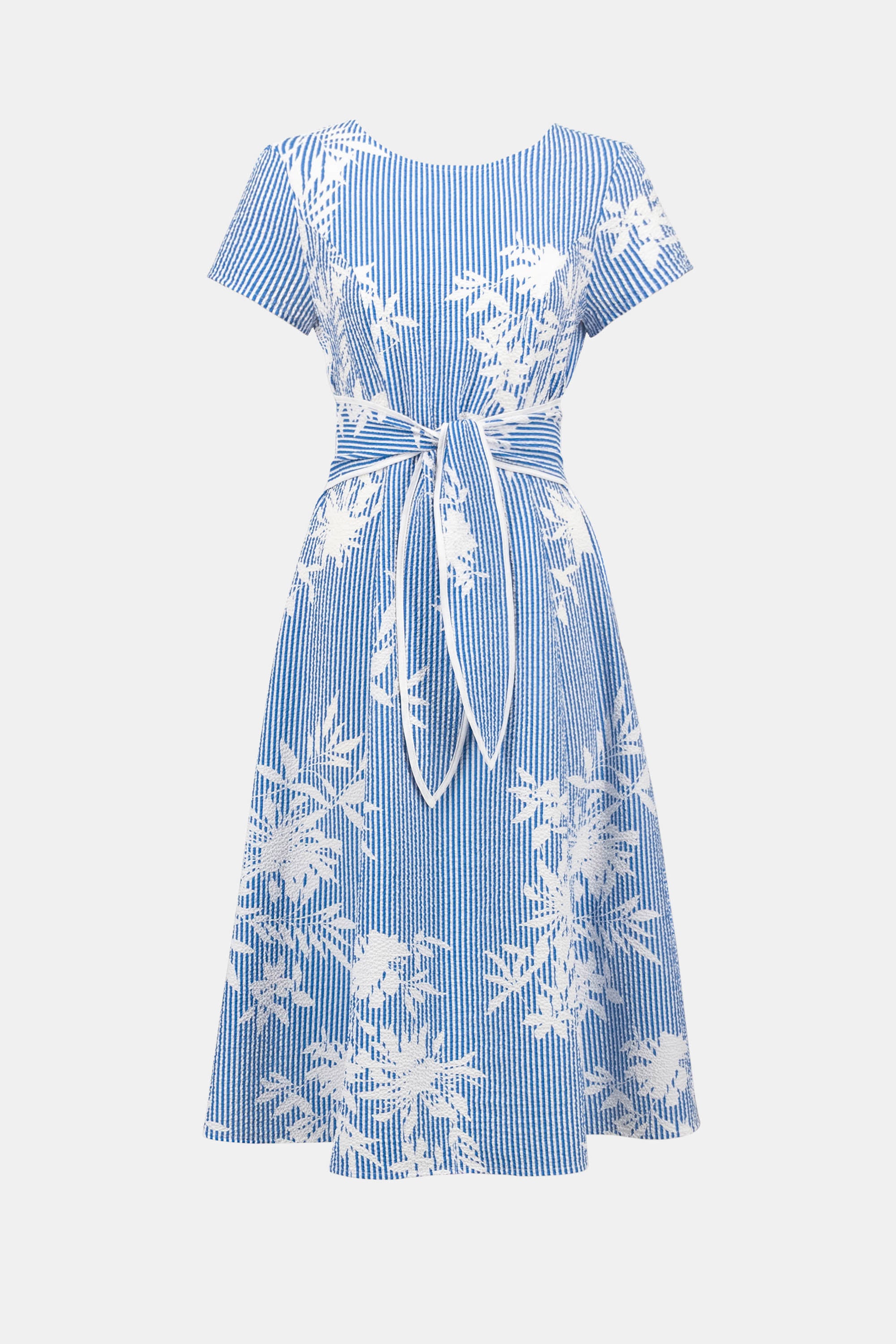 JOSEPH RIBKOFF DRESS STYLE 262191 COLOUR VANILLA/BLUE