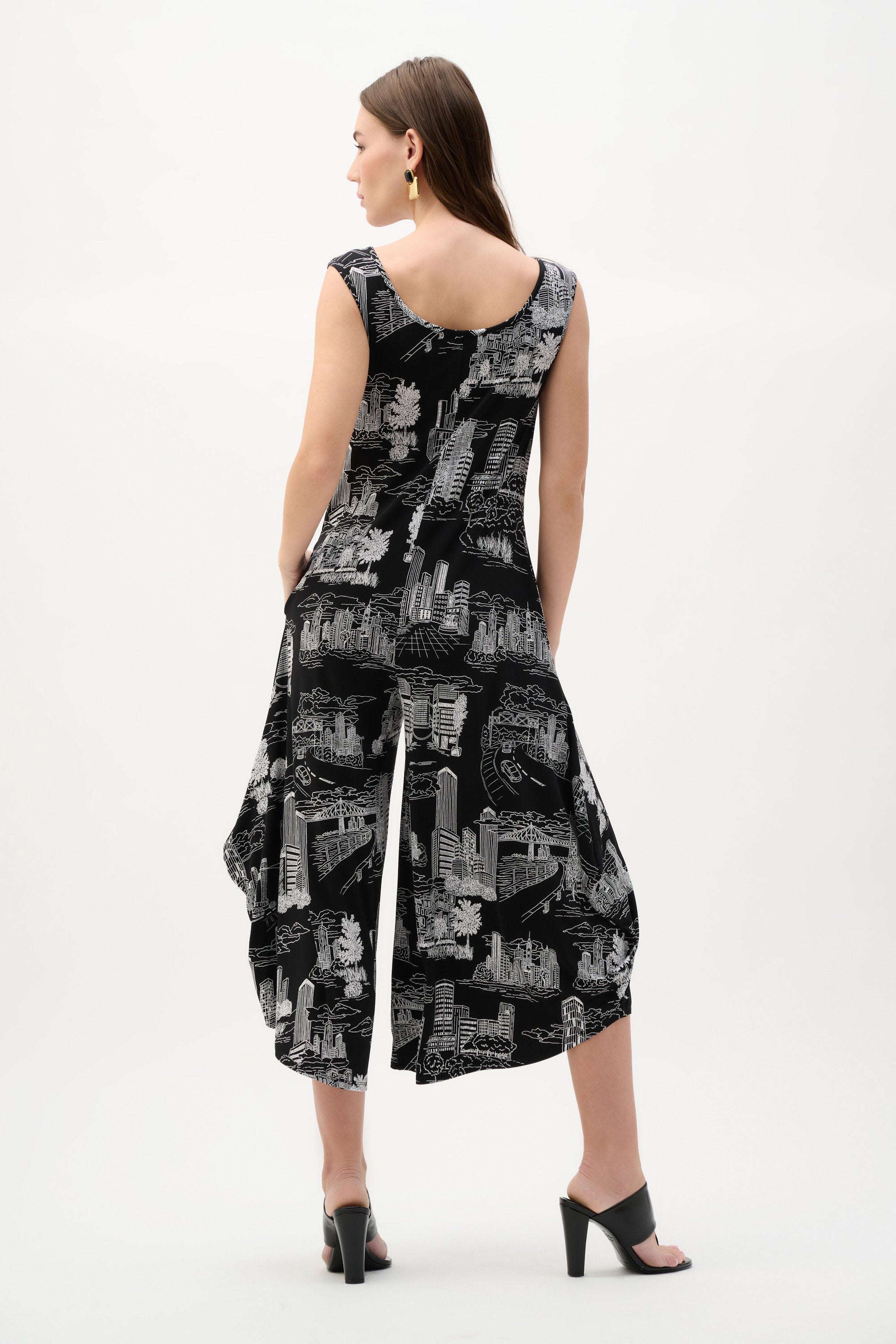 JOSEPH RIBKOFF JUMPSUIT STYLE 262243 COLOUR BLACK/VANILLA