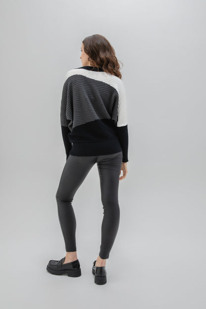 MARBLE SWEATER STYLE 7567 COLOUR 105 (CHARCOAL/BLACK/IVORY)