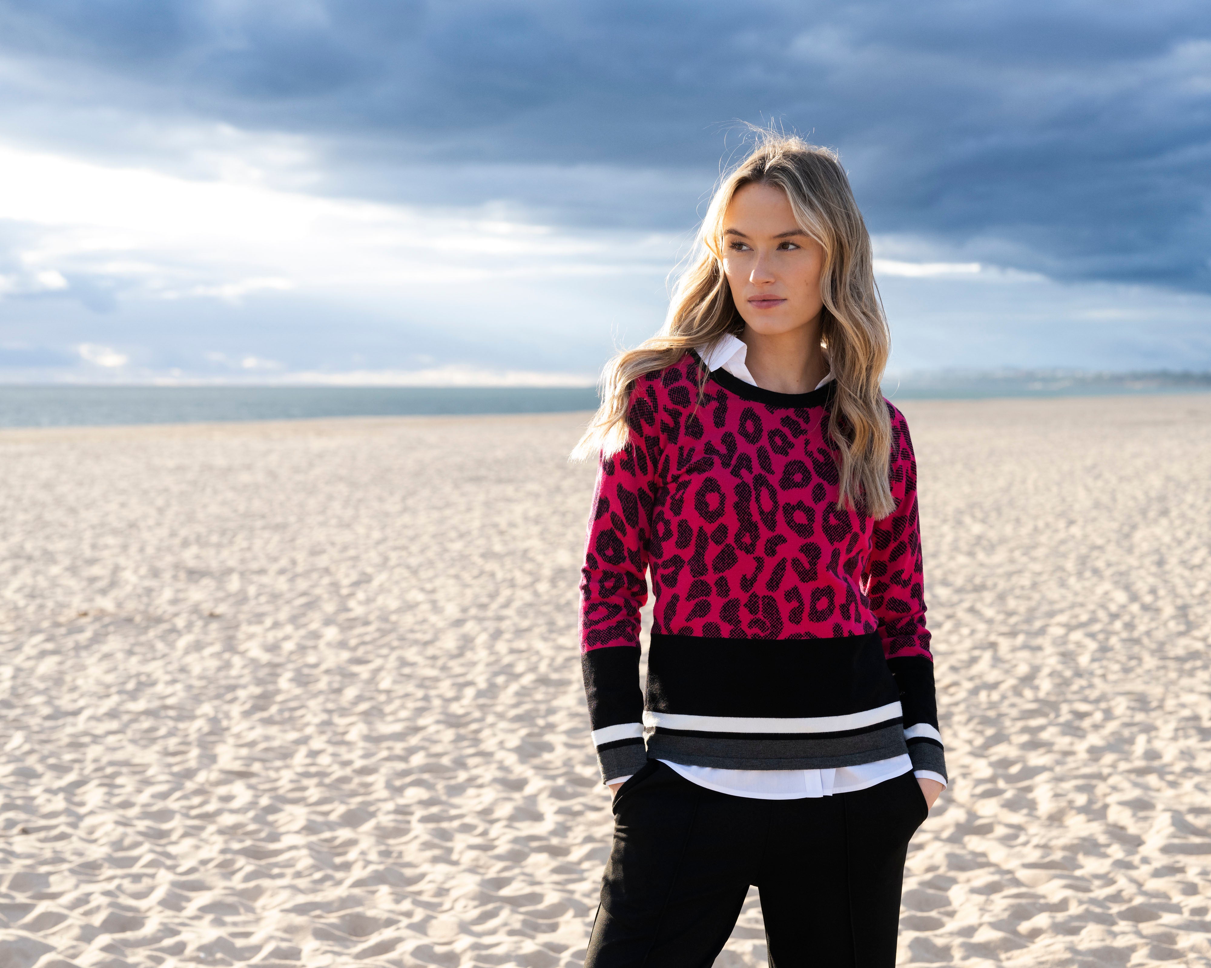 MARBLE SWEATER STYLE 7997 COLOUR FUSCHIA