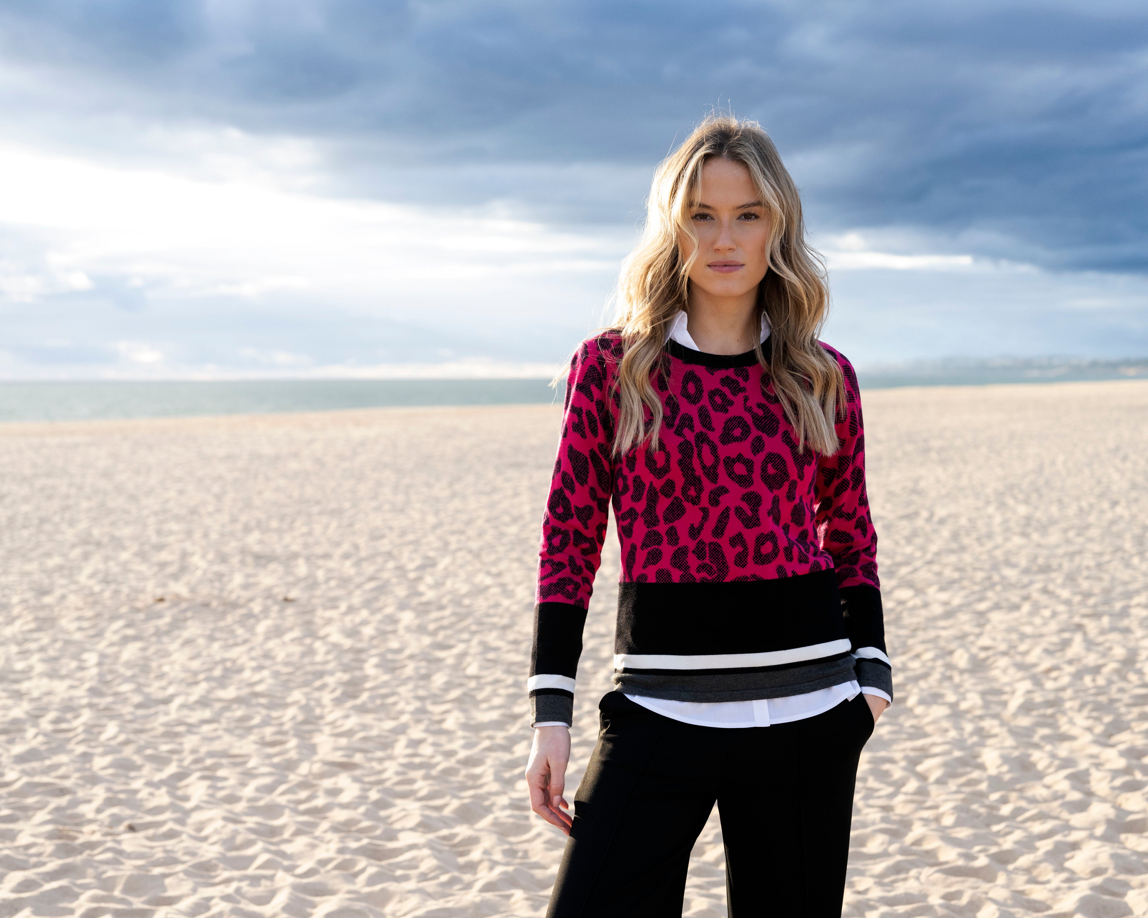 MARBLE SWEATER STYLE 7997 COLOUR FUSCHIA