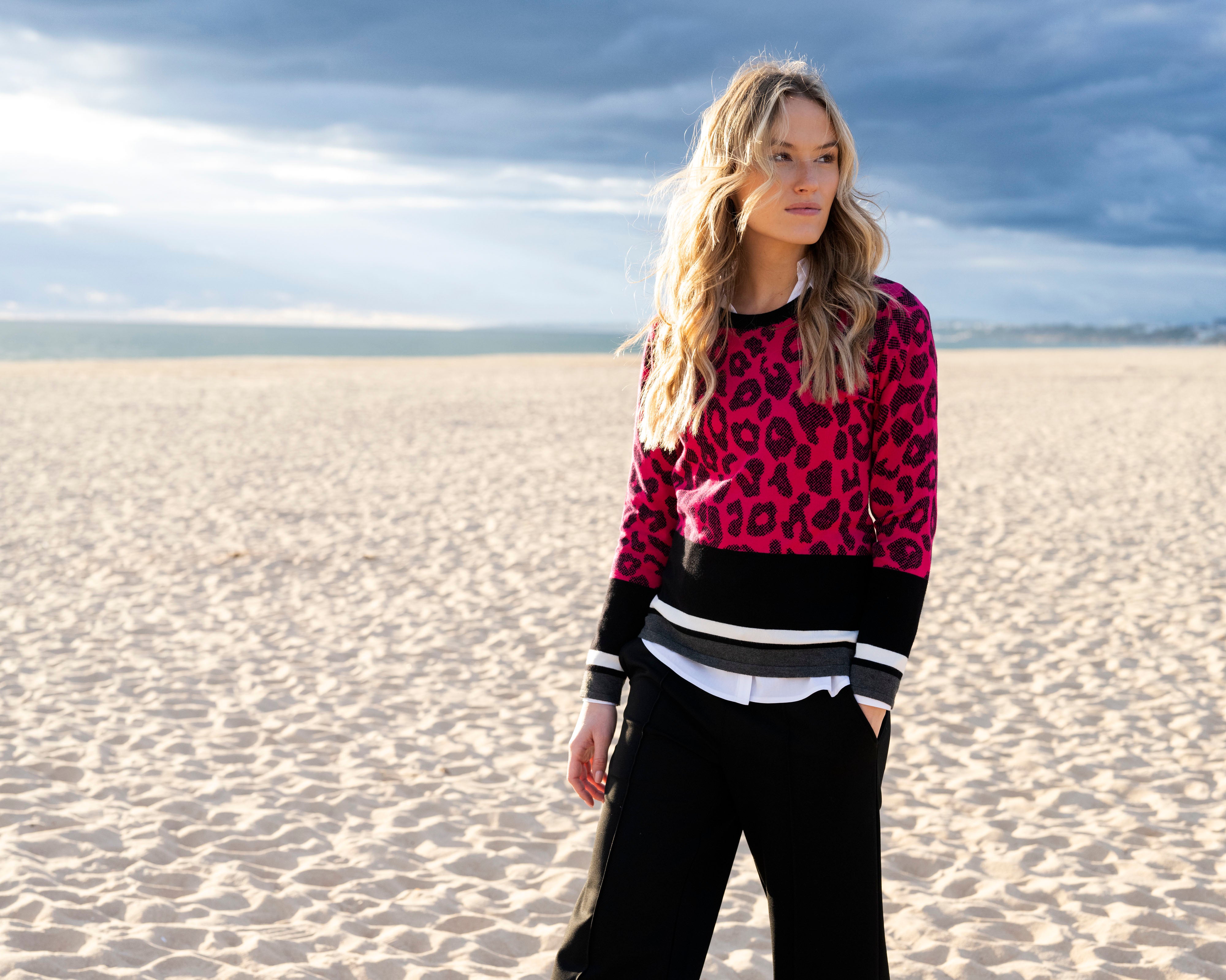 MARBLE SWEATER STYLE 7997 COLOUR FUSCHIA