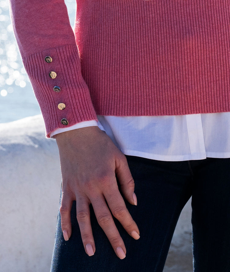 MARBLE SWEATER STYLE 8041 COLOUR ROSE