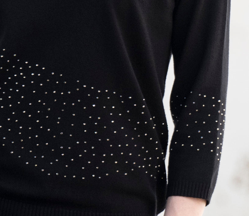 MARBLE SPARKLE SWEATER STYLE 8052 COLOUR BLACK
