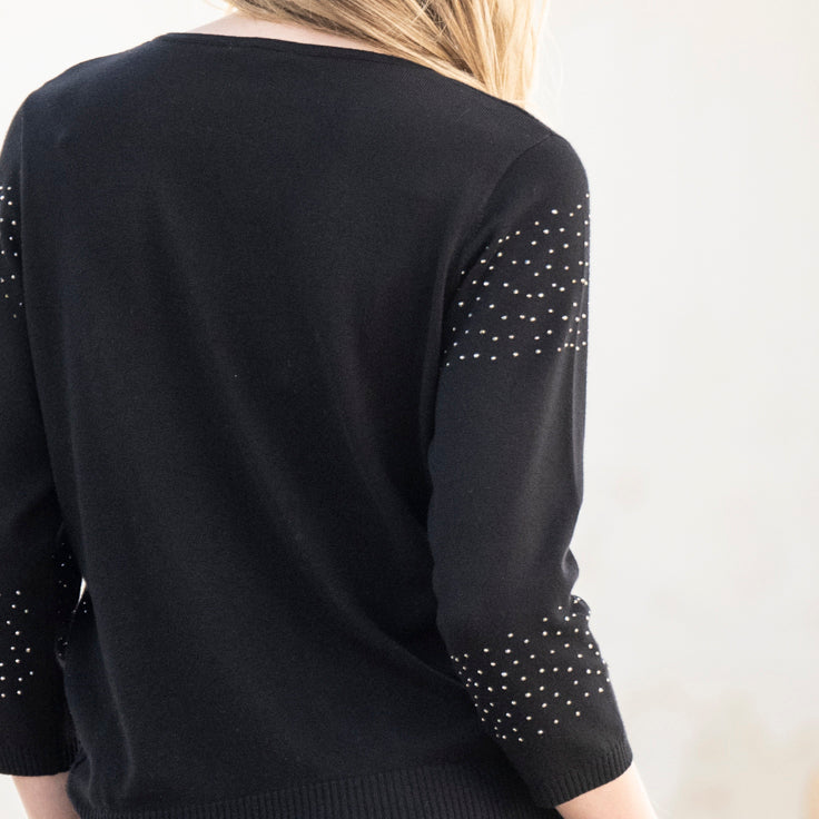 MARBLE SPARKLE SWEATER STYLE 8052 COLOUR BLACK