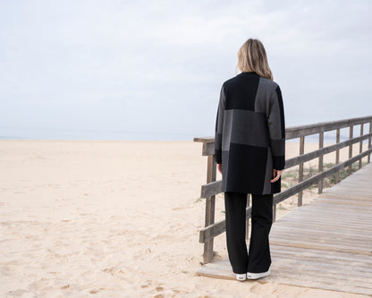 MARBLE CARDIGAN STYLE 8110 COLOUR CHARCOAL/BLACK
