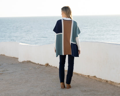 MARBLE CAPE STYLE 8112 COLOUR SEAFOAM/TOBACCO/NAVY
