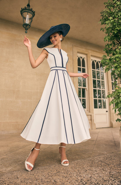 VENI INFANTINO DRESS AND JACKET STYLE 992711 COLOUR NAVY/IVORY