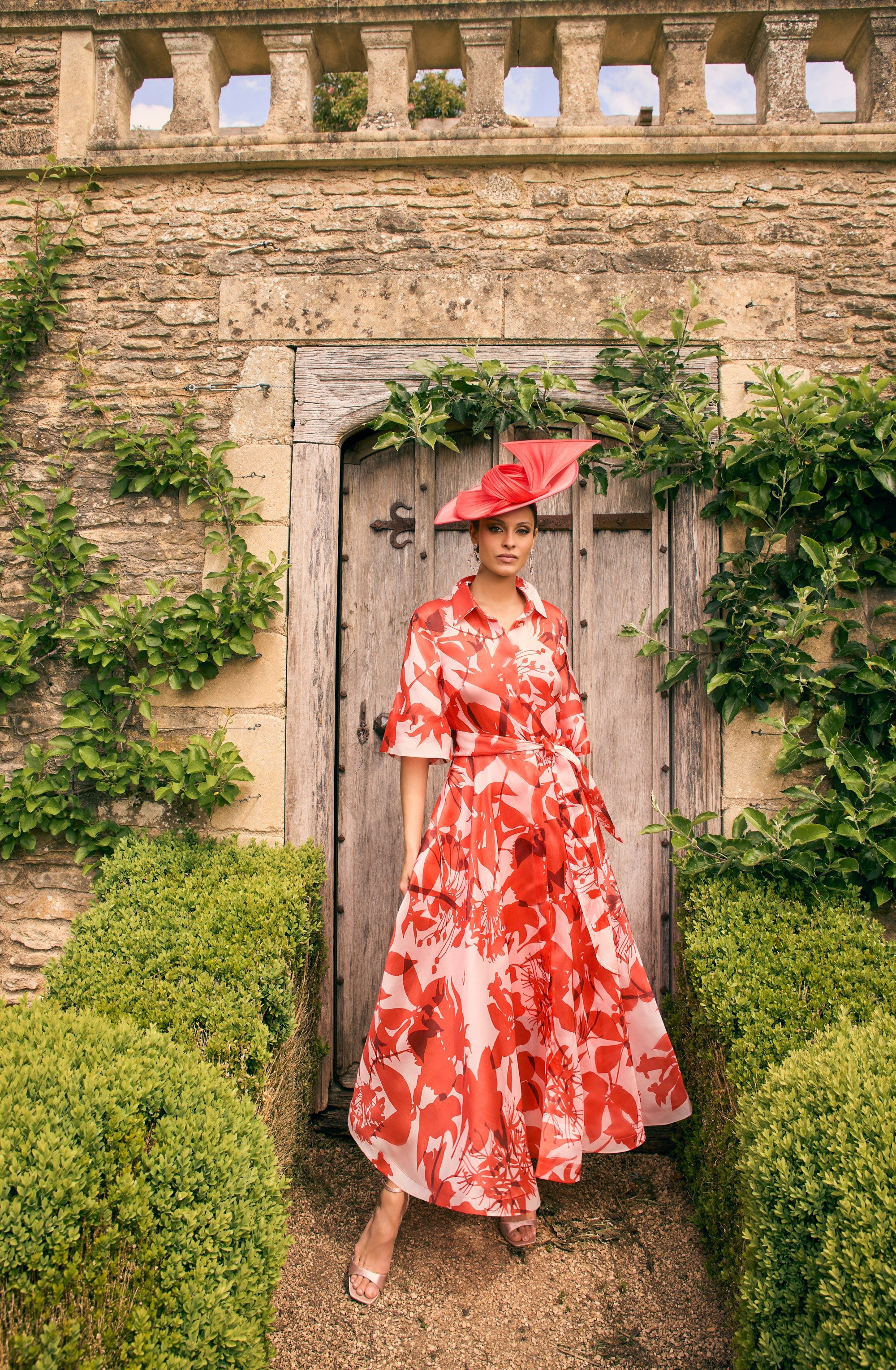 VENI INFANTINO DRESS STYLE 992767 COLOUR ORANGE/IVORY