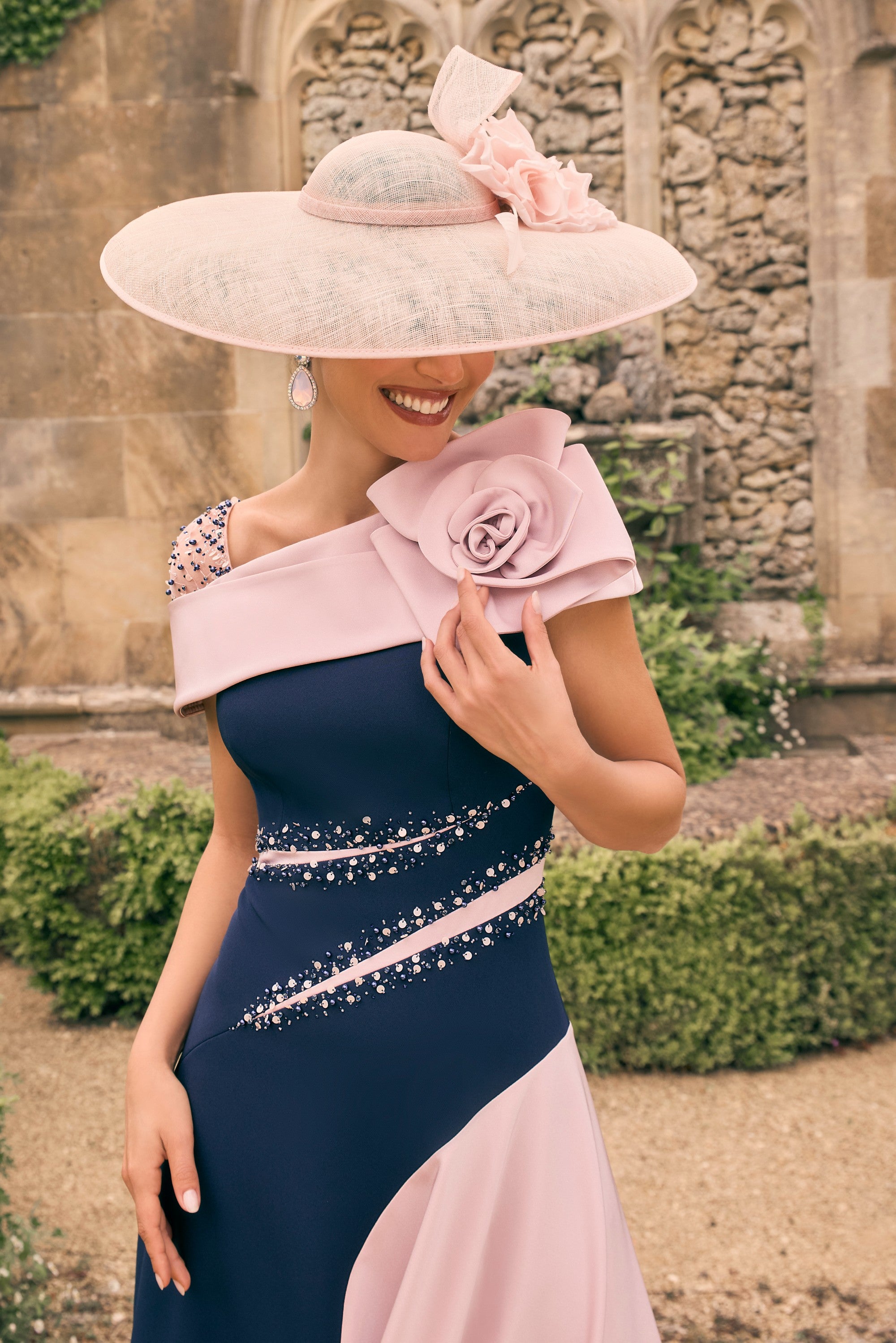 VENI INFANTINO DRESS STYLE 992783S COLOUR NAVY/BLUSH