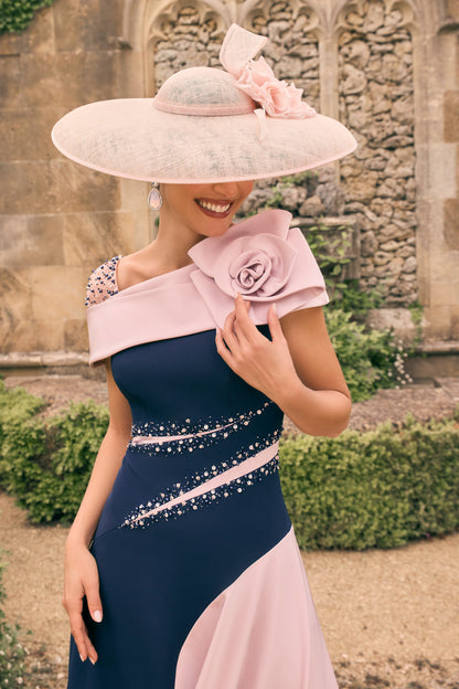 VENI INFANTINO DRESS STYLE 992783S COLOUR NAVY/BLUSH