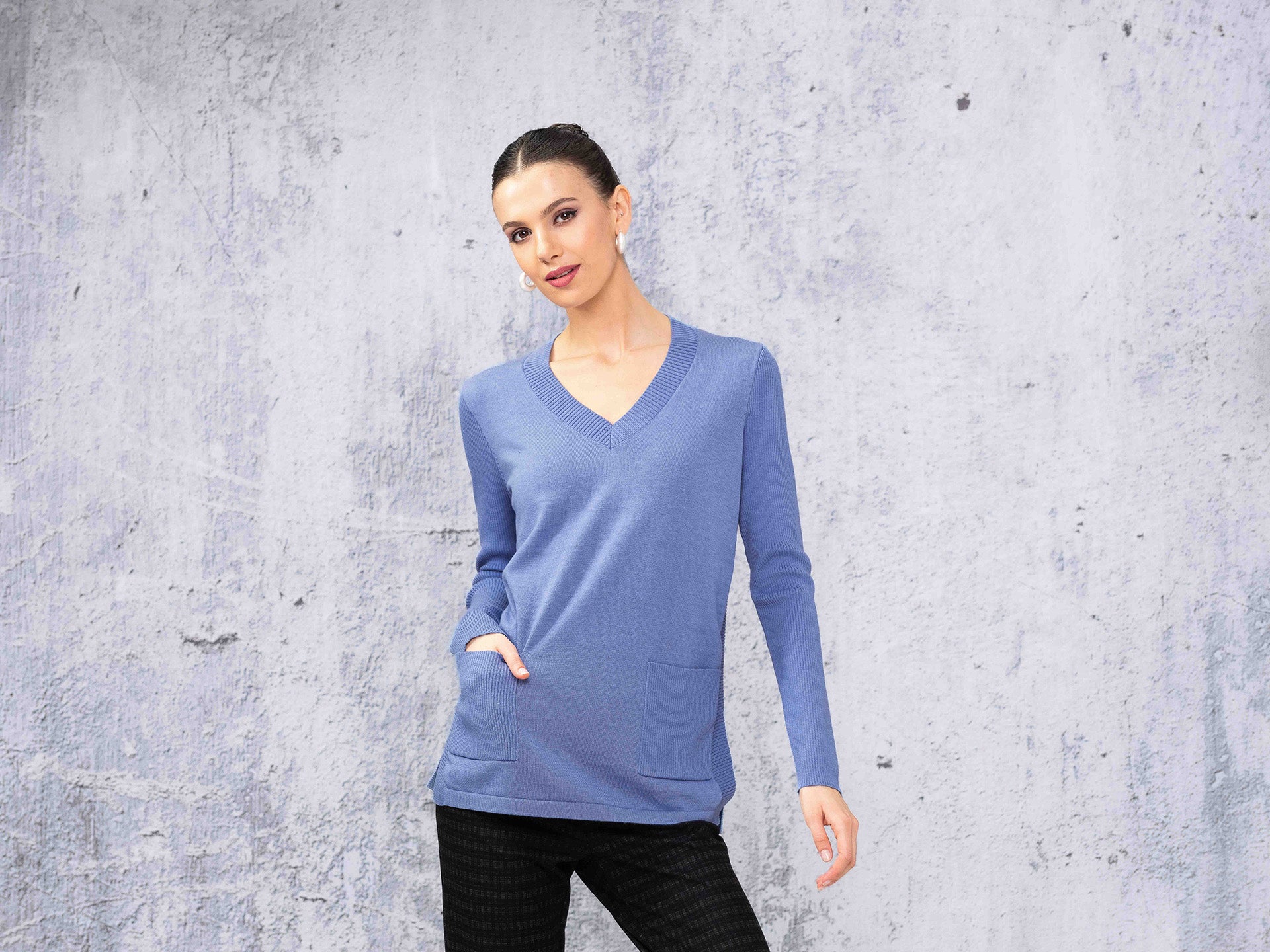 ALISON SHERI TUNIC TOP STYLE A44008 COLOUR BLUE