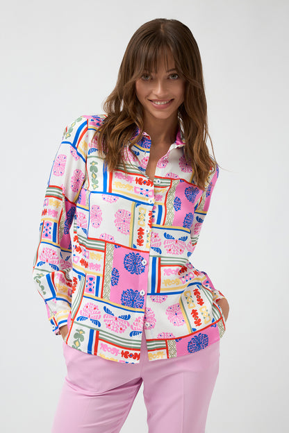 BARILOCHE SHIRT STYLE BERINO COLOUR PINK MULTI