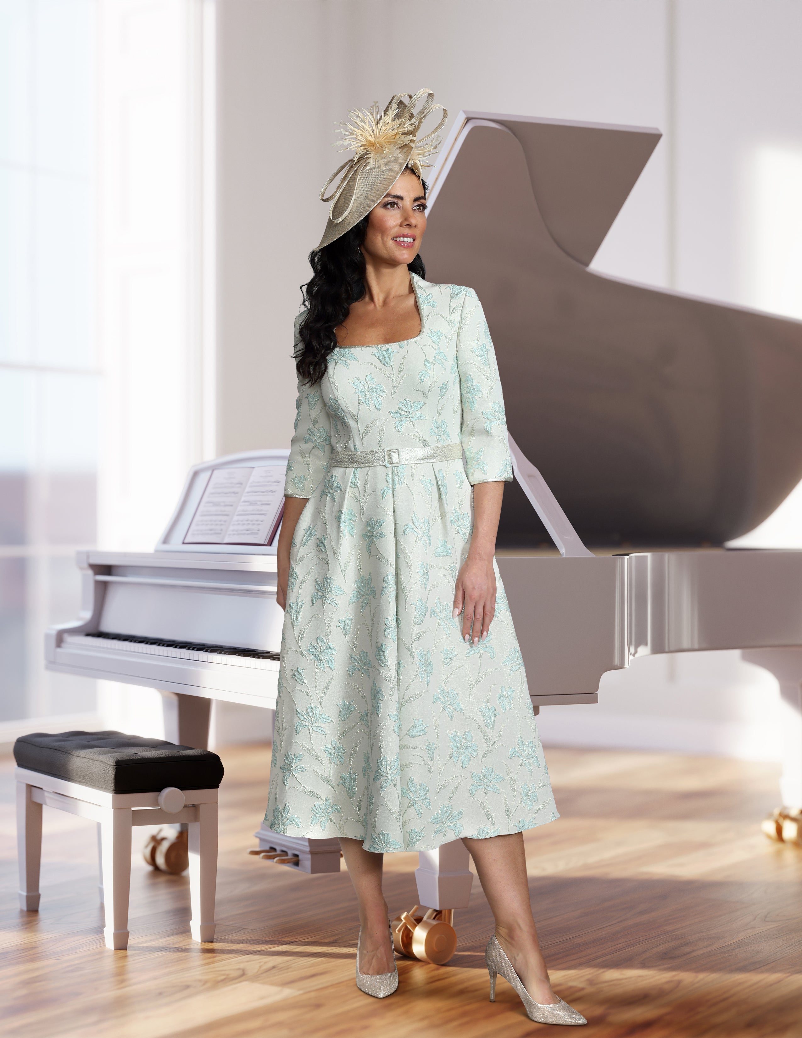 VEROMIA DRESS STYLE VO2922 COLOUR AQUA