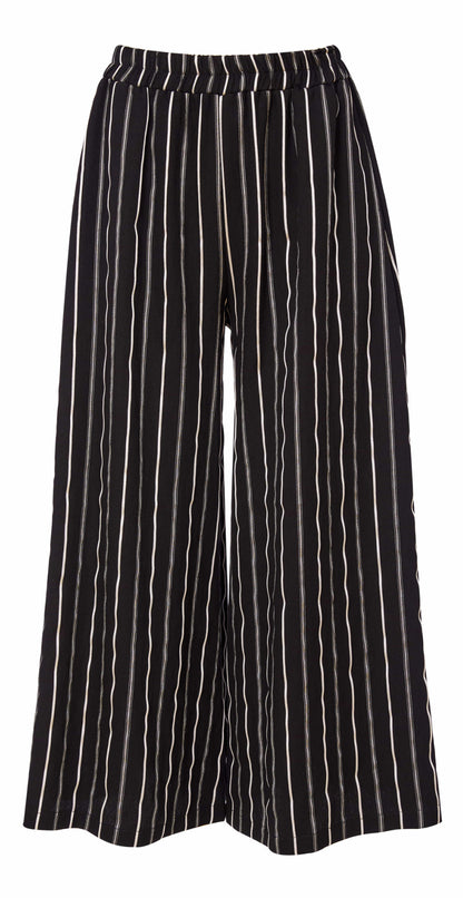 NAYA WIDE LEG STRIPPED CROP TROUSER STYLE NAS25282 COLOUR BLACK & WHITE