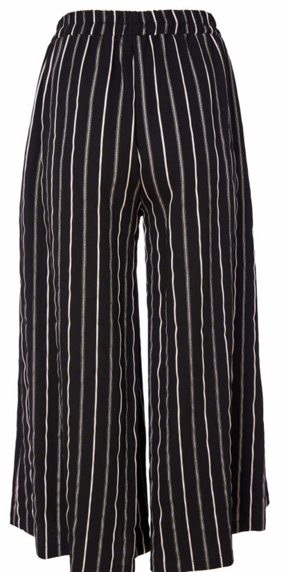 NAYA WIDE LEG STRIPPED CROP TROUSER STYLE NAS25282 COLOUR BLACK & WHITE