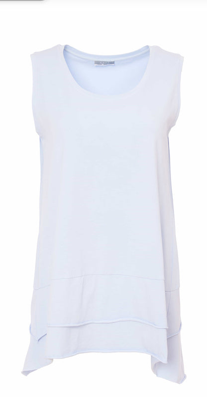NAYA CAMI TOP WITH SHAPED HEM STYLE NAS25115 COLOUR WHITE