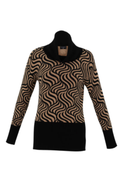 MARBLE SWEATER STYLE 7118 COLOUR (209) TOBACCO/BLACK