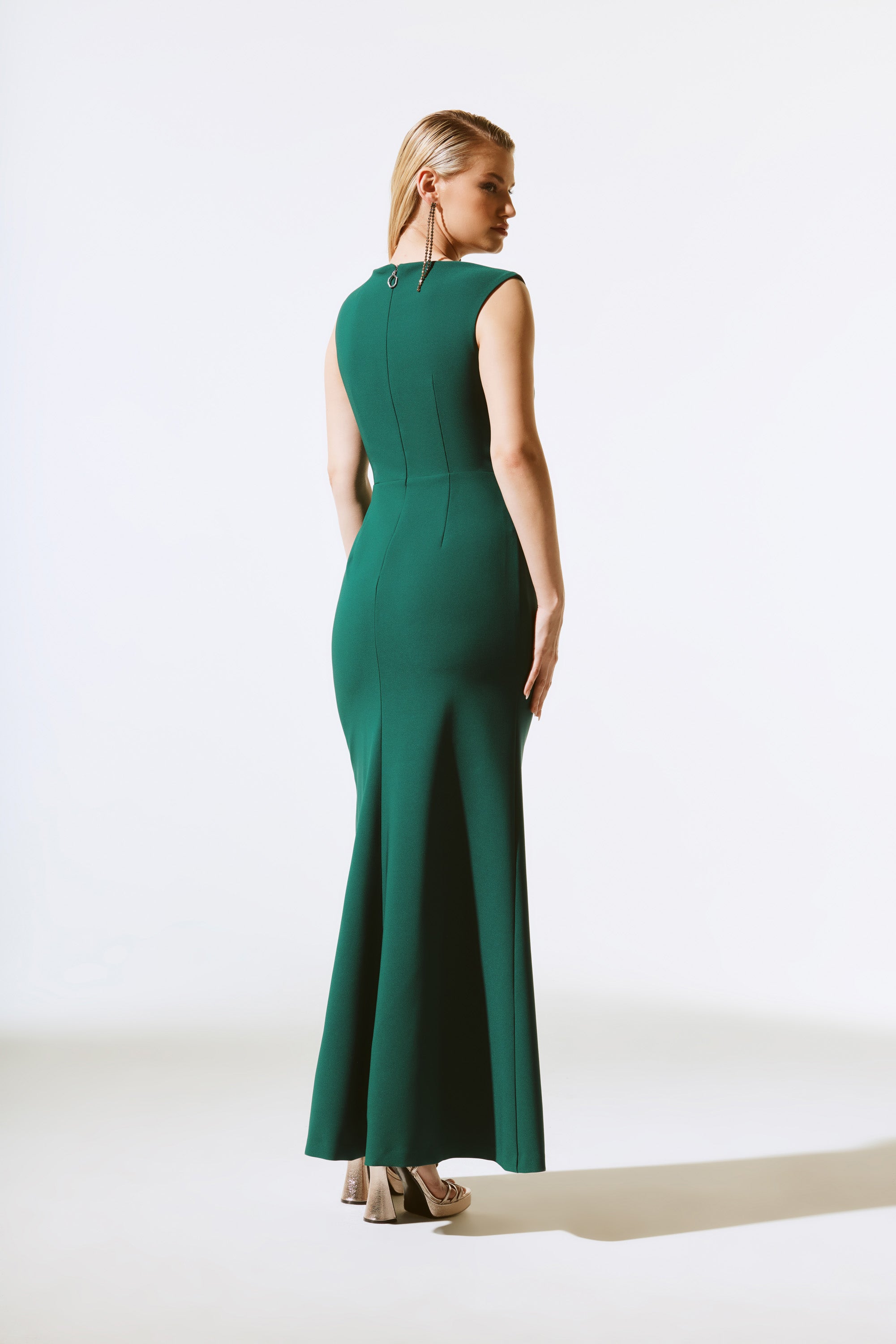 JOSEPH RIBKOFF LONG GOWN STYLE 243703 COLOUR ABSOLUTE GREEN