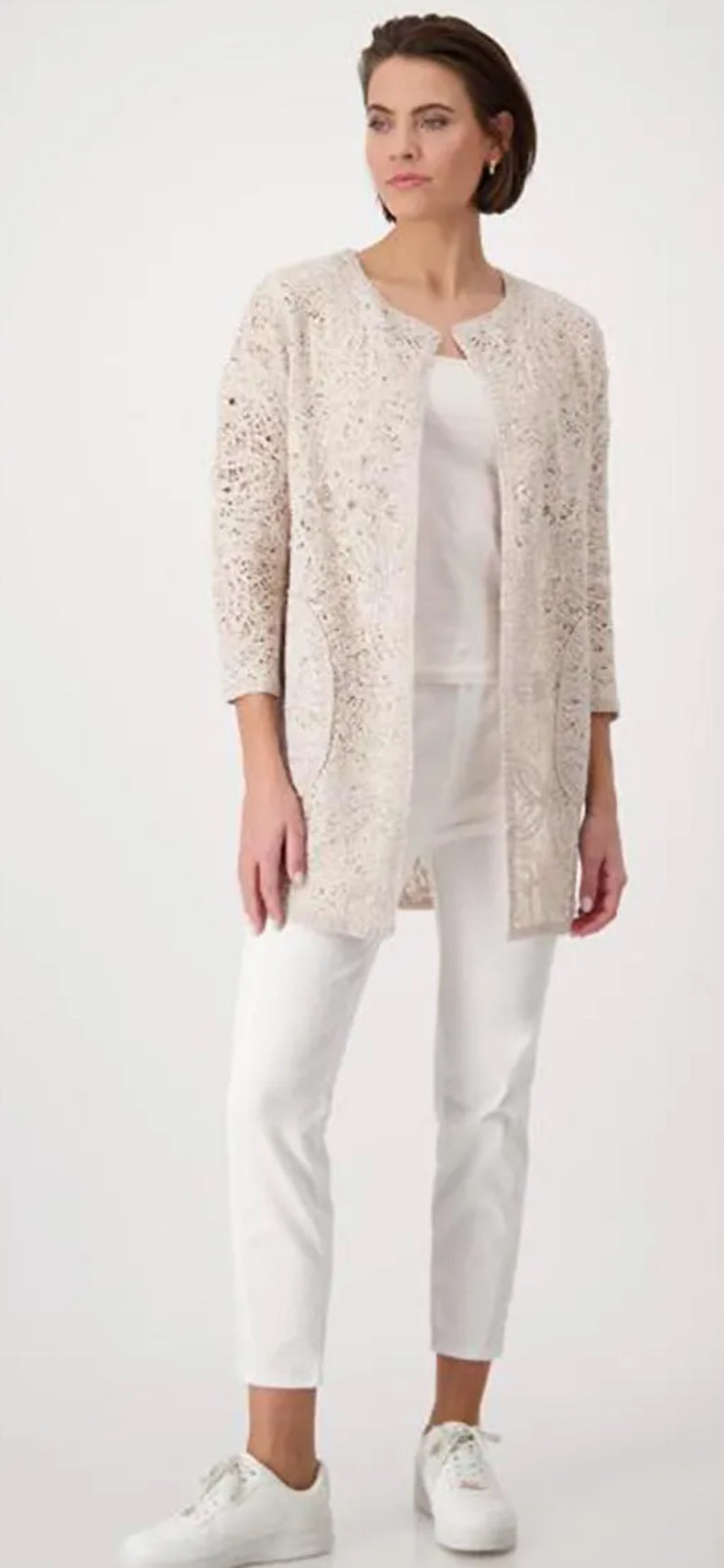 MONARI LONG JACKET STYLE 409459 COLOUR WARM SAND