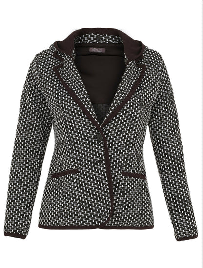 DOLCEZZA DETACHABLE HOODED  JACKET STYLE 74175 COLOUR BLACK/WHITE